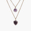 Amethyst Dual Drop Necklace
