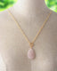 Soothing Rose Quartz Drop Necklace