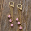 Pink Rain Chain Earrings