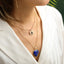 Blue Heartbeat Pendant Necklace
