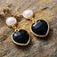 Pearl Kissed Heartbeat Earrings