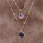 Amethyst Dual Drop Necklace